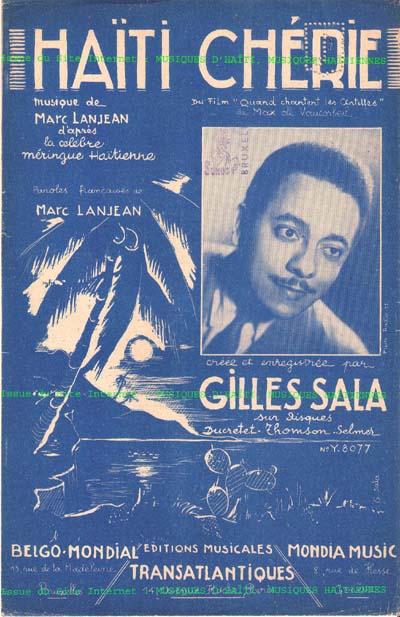 musique d'haiti musique haitienne, haitian music, compas, konpa, mizik, partitions, gilles sala