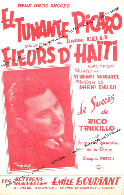musique d'haiti musique haitienne, haitian music, compas, konpa, mizik, partitions, fleurs d'haiti, rico truxillo,