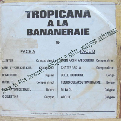 musique d'haiti musique haitienne, haitian music, compas, konpa, mizik, tropicana à la bananeraie, michel desgrottes, 