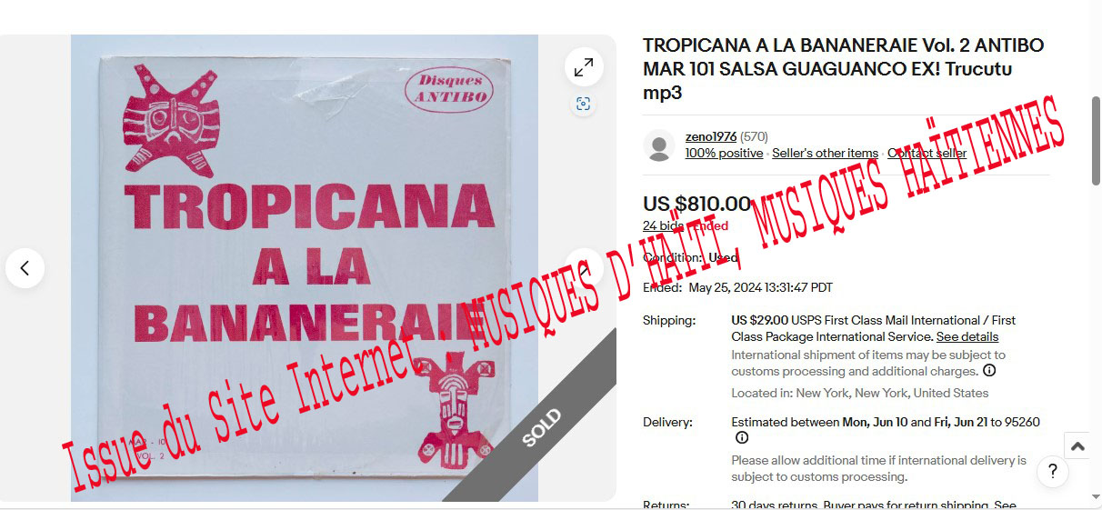 musique d'haiti musique haitienne, haitian music, compas, konpa, mizik, ventes records, auction sale,